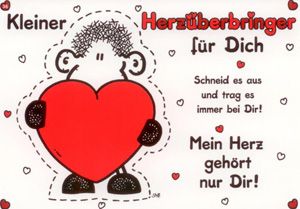 sheepworld Kleiner Herzüberbringer für Dich Postkarte sheepworld Kleiner Herzüberbringer für Dich Postkarte