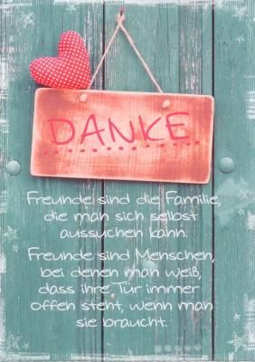 HARTUNG EDITION DANKE Freunde sind Familie IN TOUCH Postkarte