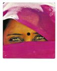 AQUAPURELLA Augen einer Frau, Indien - Bon Voyage Postkarte + Umschlag