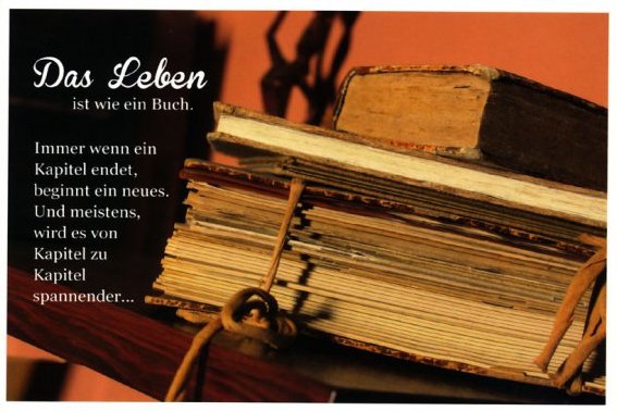 KATJA DIECKMANN Das Leben ist wie ein Buch Zauberwerke Postkarte