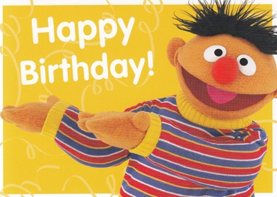 MT Happy Birthday - Ernie - Sesamstraße Postkarte
