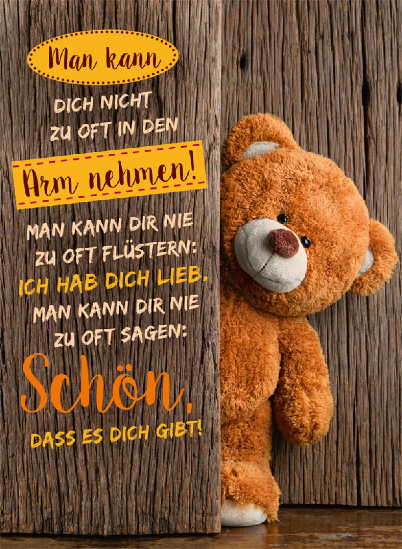 GOLDBEK Schön, dass es Dich gibt! / Teddy Lichtblicke Postkarte