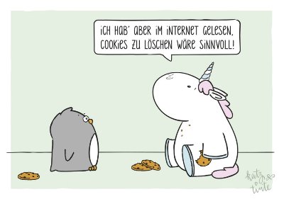 GRÄTZ Cookies löschen - Katz & Tinte Postkarte