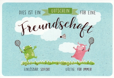 GOLDBEK Gutschein für eine Freundschaft Hello Friends Postkarte