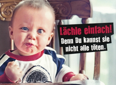 GOLDBEK Lächle einfach! Du kannst sie nicht alle töten Hangover Postkarte