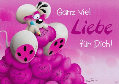 DIDDL Ganz viel Liebe für Dich! A6 Postkarte