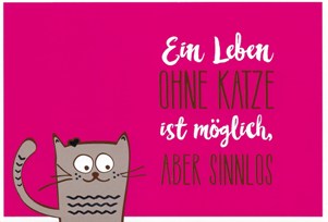 GOLDBEK Ein Leben ohne Katze ist möglich aber sinnlos Akzente Postkarte