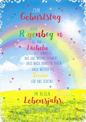 HARTUNG EDITION Zum Geburtstag Jeder Regenbogen ist ein Lächeln des