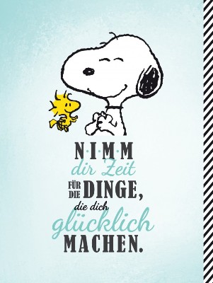 SNOOPY Nimm Dir Zeit für Dinge die Dich glücklich machen A4 Collegeblock