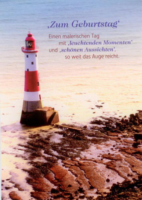 GWBI Zum Geburtstag Leuchtturm blickfänge Postkarte