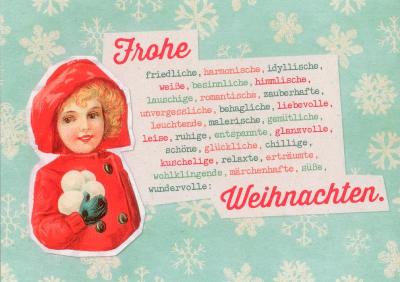 GWBI Frohe friedliche&hellip; Weihnachten Weihnachtswünsche Postkarte