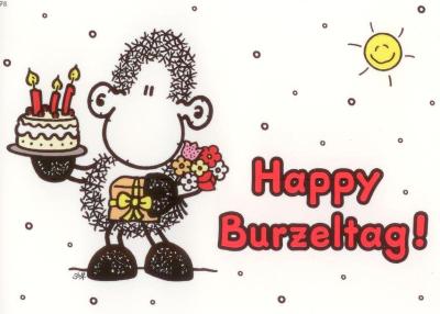 sheepworld Happy Burzeltag! Postkarte