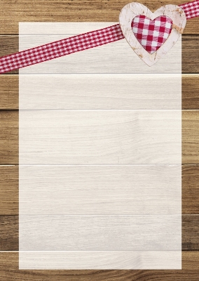 AS Kariertes Herz 10 Blatt A4 Briefpapier